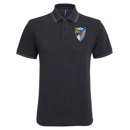 Retro Malaga 1948 Football Tipped Polo Shirt