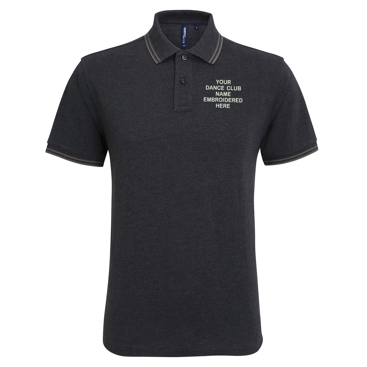 Personalised Dance Club Tipped Polo Shirt