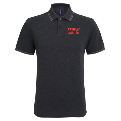 Retro Crown Paints Embroidered Tipped Polo Shirt