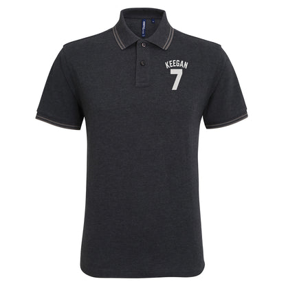 Kevin Keegan Football Tipped Polo Shirt 