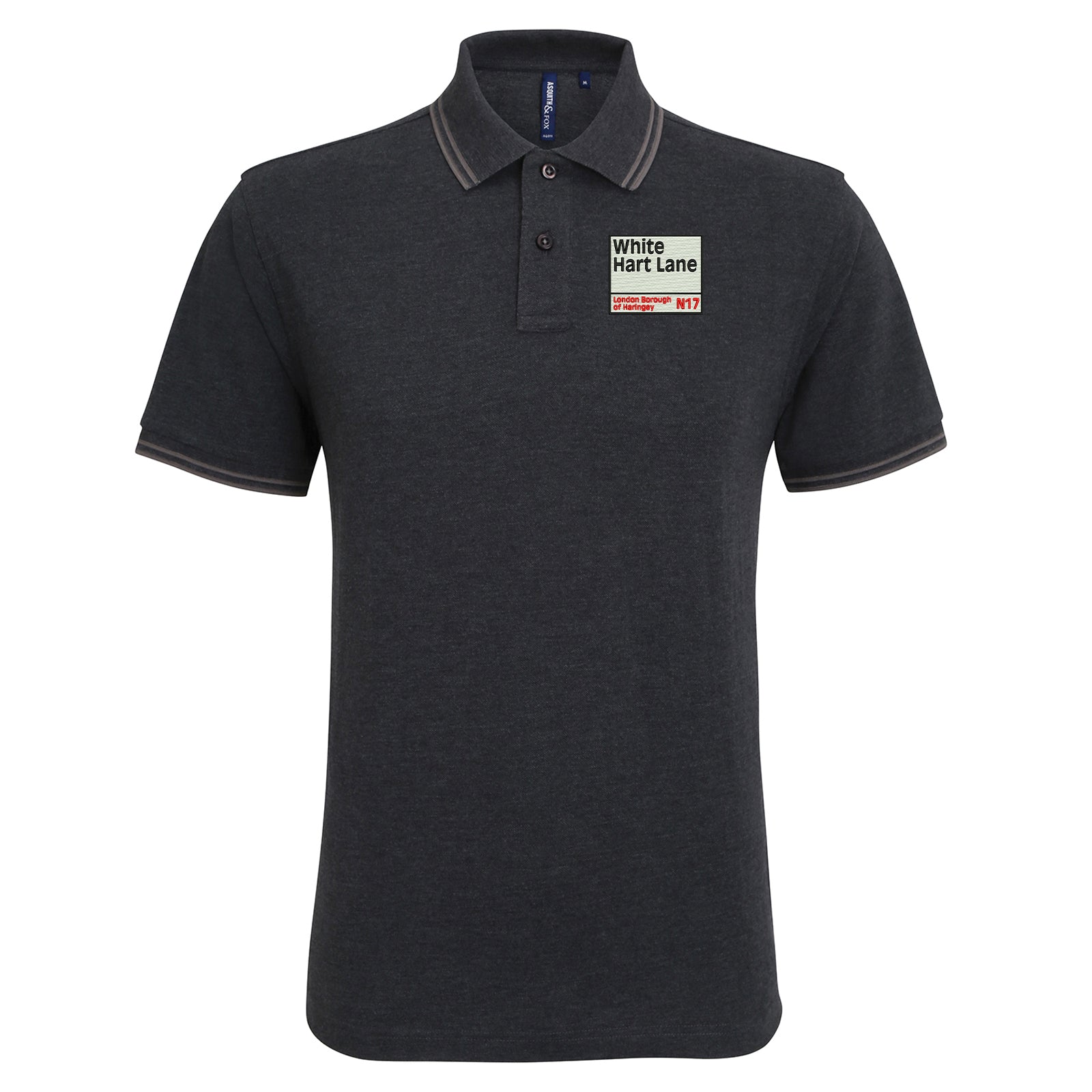 Retro White Hart Lane Tipped Polo Shirt