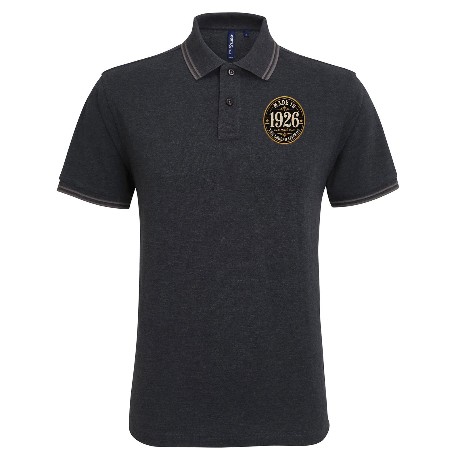 Made in 1926 Birthday Tipped Polo Shirt 