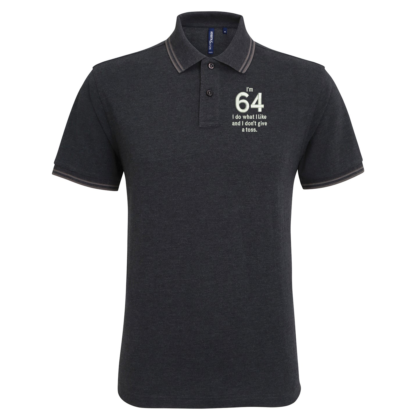 64th Birthday Tipped Polo Shirt 