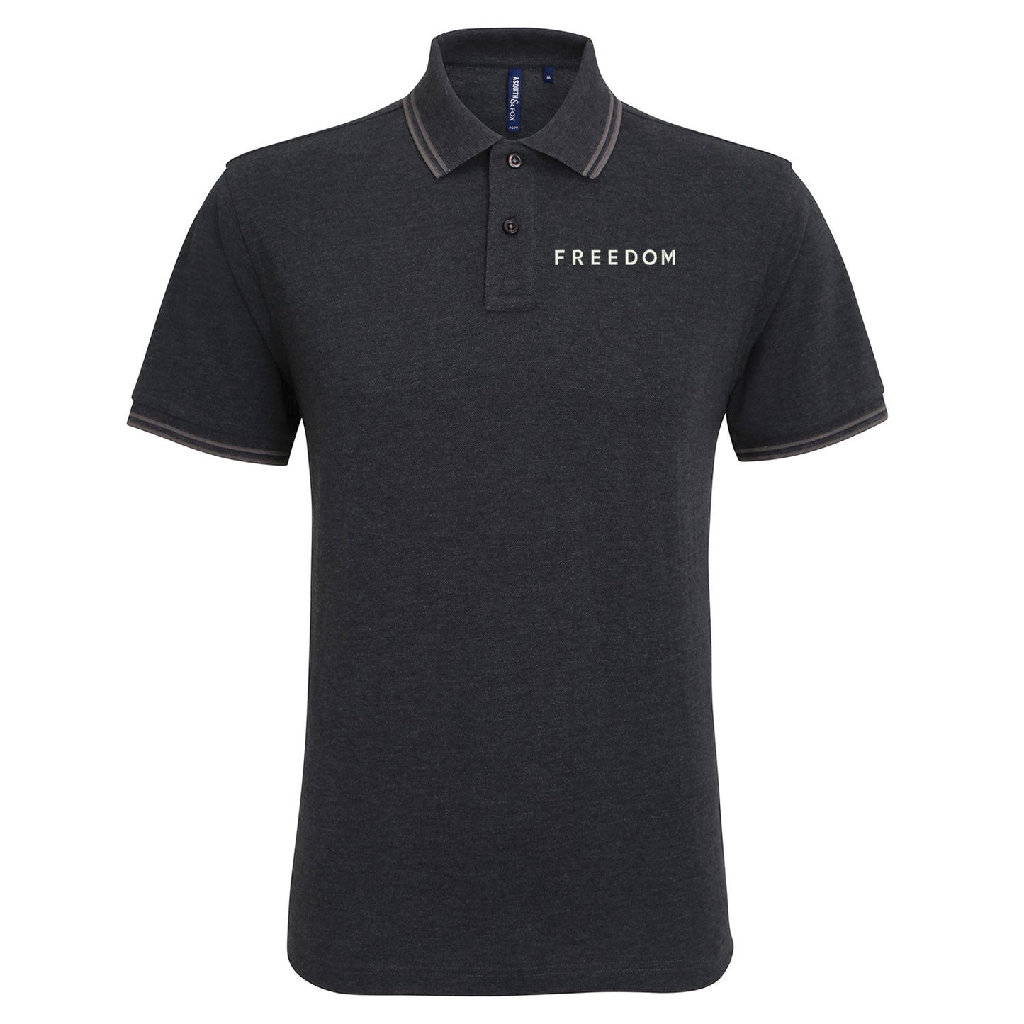 Freedom Charlie Kirk Tipped Polo Shirt