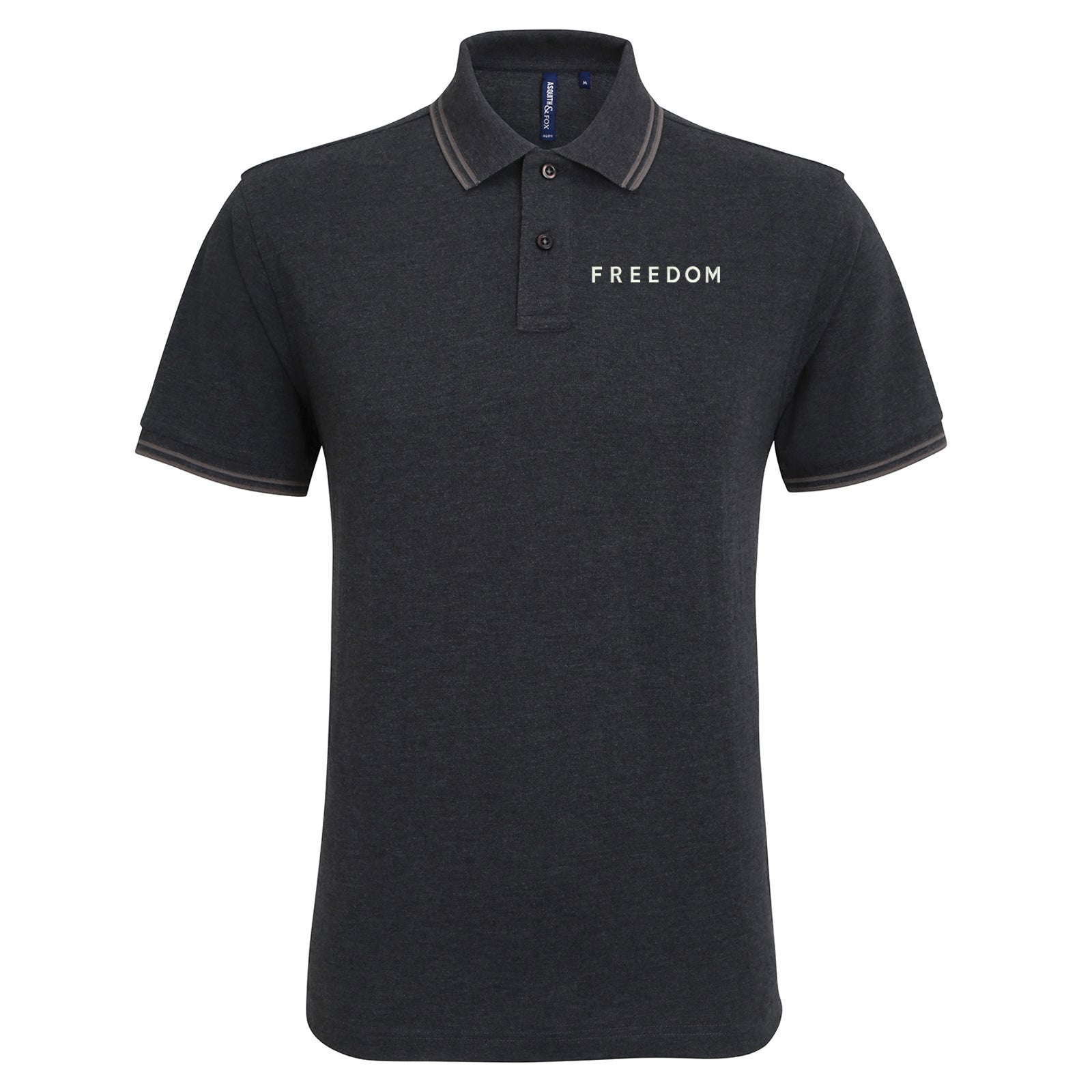 Freedom Charlie Kirk Tipped Polo Shirt