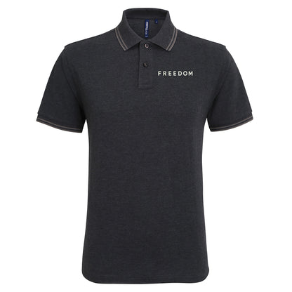 Freedom Charlie Kirk Tipped Polo Shirt