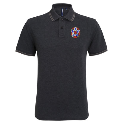 Retro Aldershot 1981 Embroidered Tipped Polo Shirt