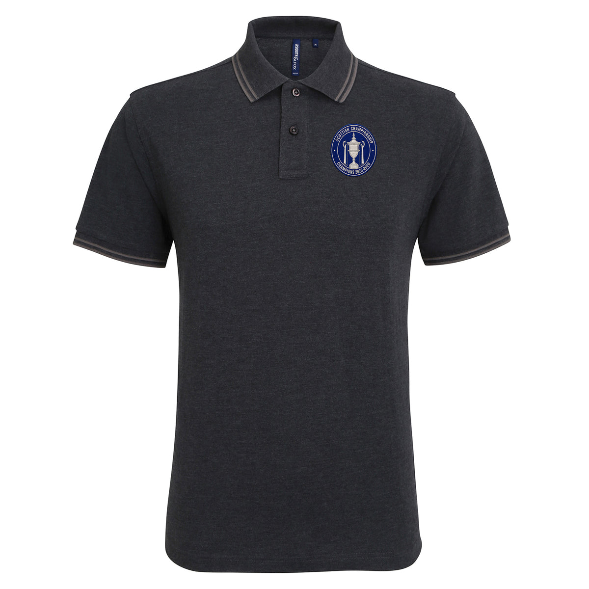 St Johnstone Scottish Champions 2025-2026 Tipped Polo Shirt