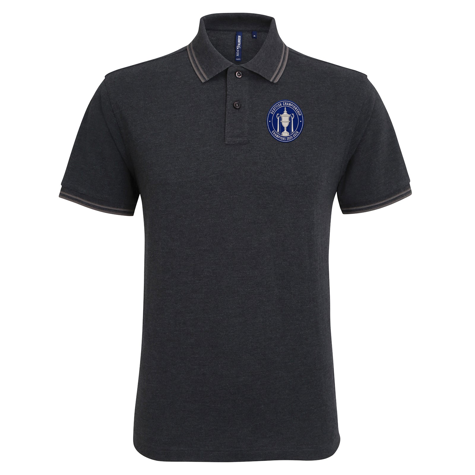 St Johnstone Scottish Champions 2025-2026 Tipped Polo Shirt