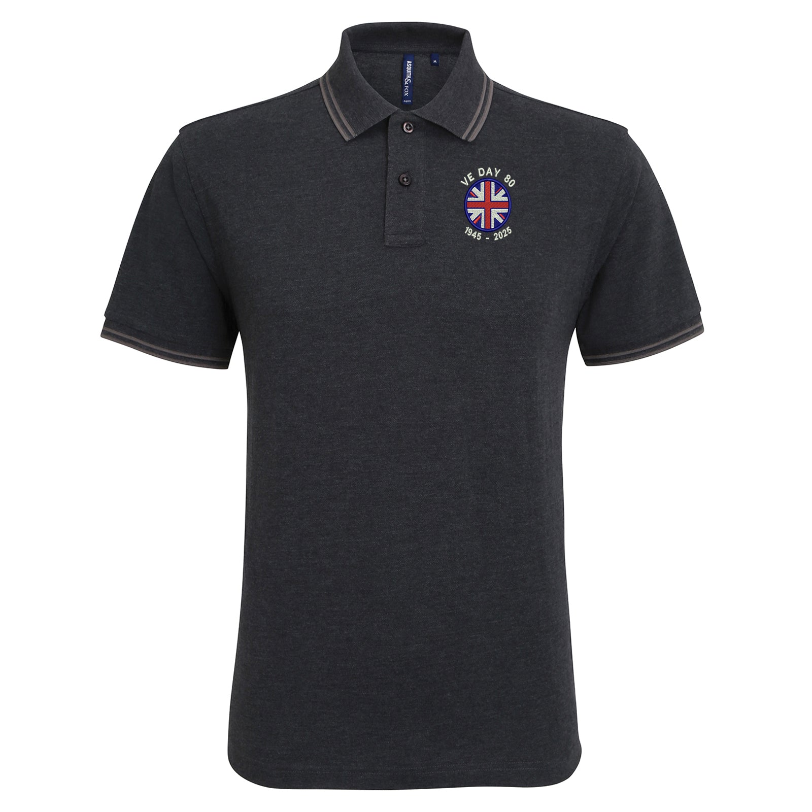 VE Day 80 1945-2025 Tipped Polo Shirt