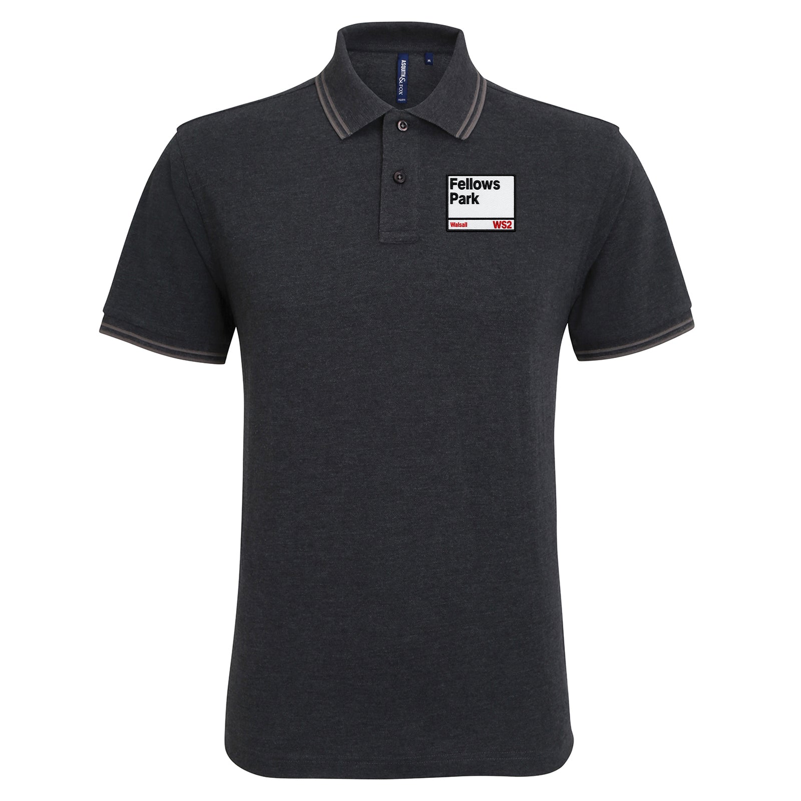 Retro Fellows Park Walsall Football Tipped Polo Shirt