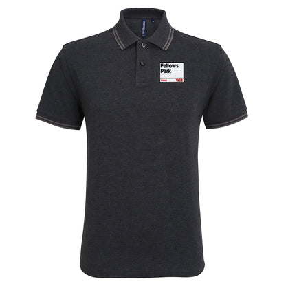 Retro Fellows Park Walsall Football Tipped Polo Shirt
