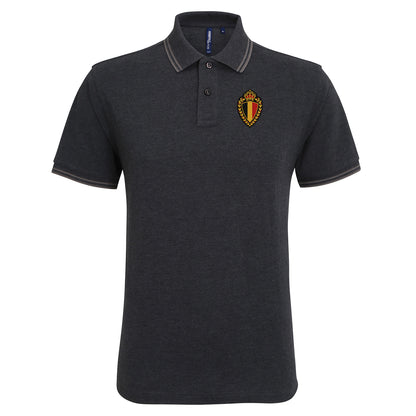 Classic Belgium Football Tipped Polo Shirt
