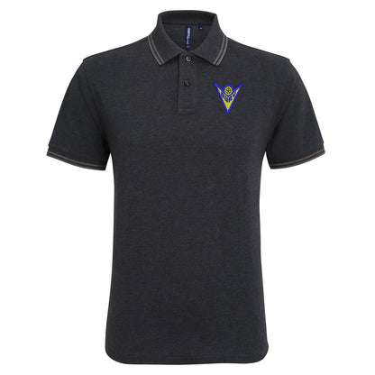 Retro Bury 1974 Embroidered Tipped Polo Shirt