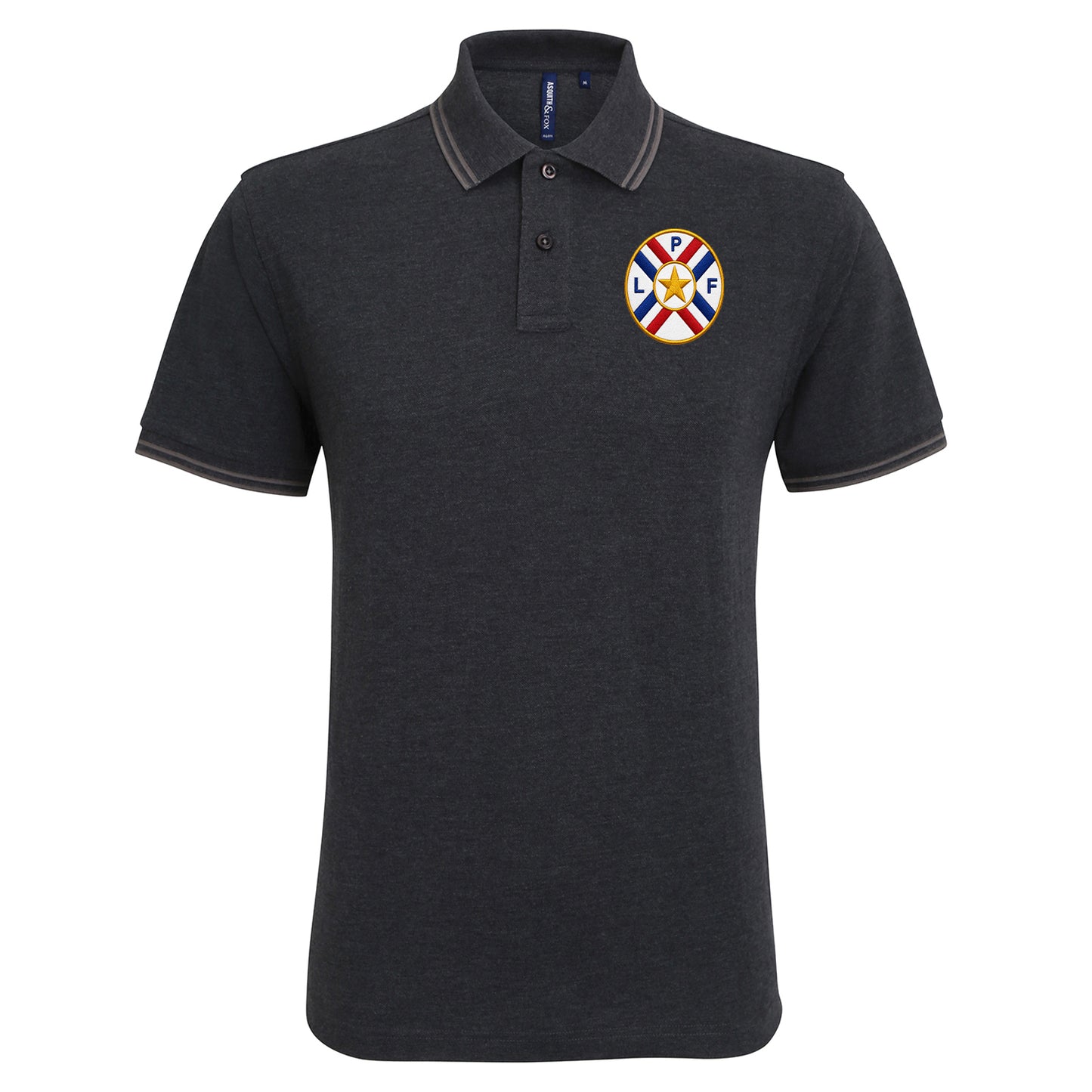 Classic Paraguay Football Tipped Polo Shirt