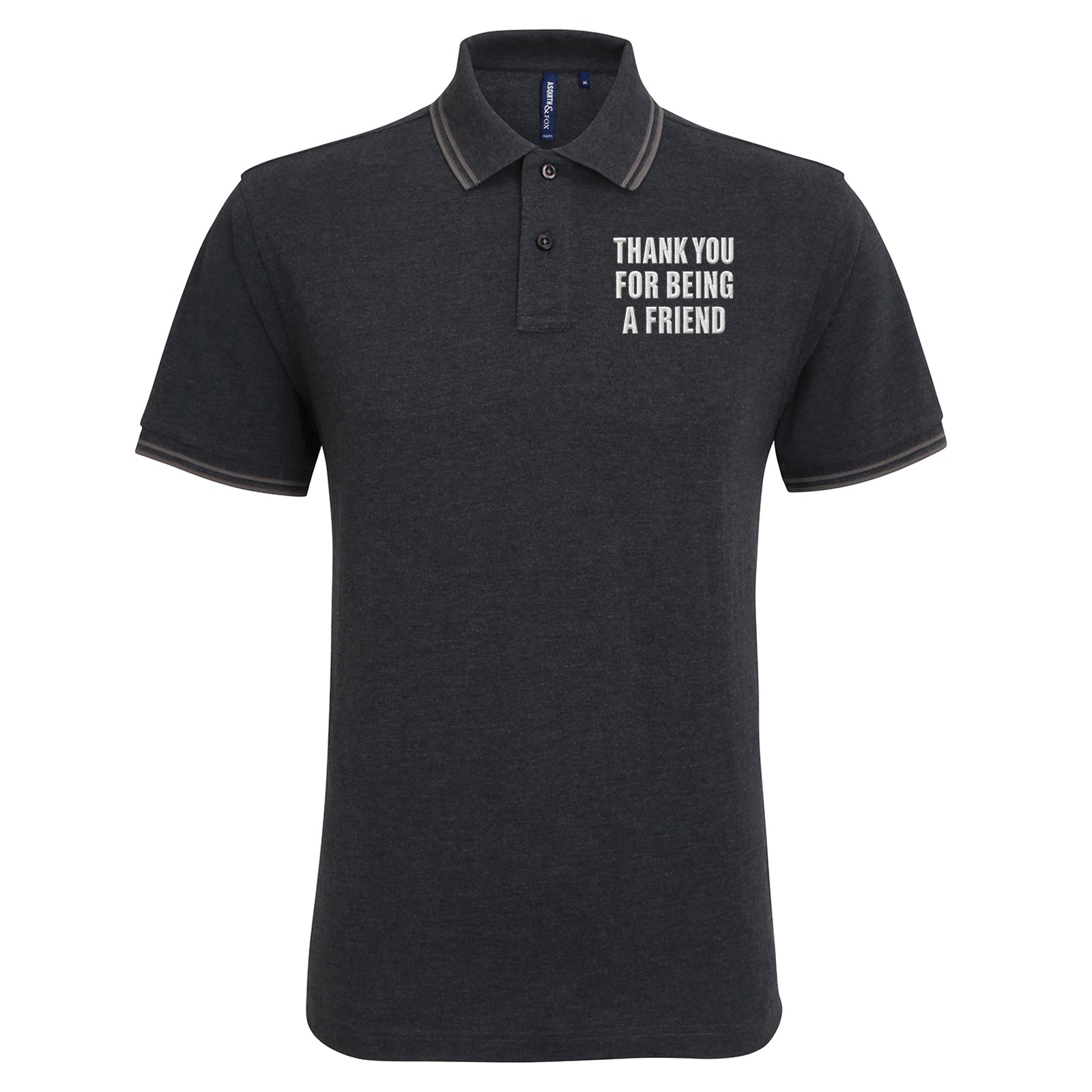 Thank You for Being a Friend Tipped Polo Shirt