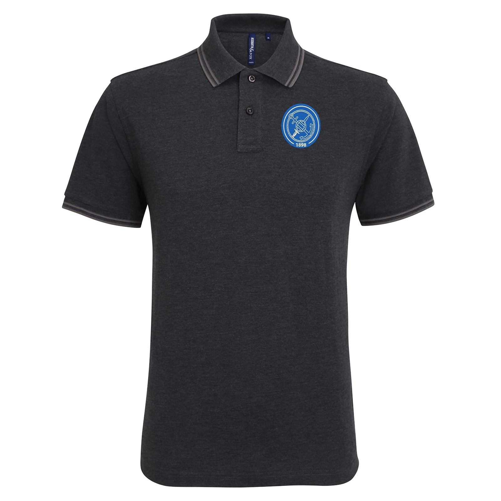 Retro Portsmouth Football Tipped Polo Shirt