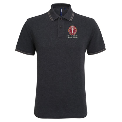 Hearts Scottish Champions Football Tipped Polo Shirt