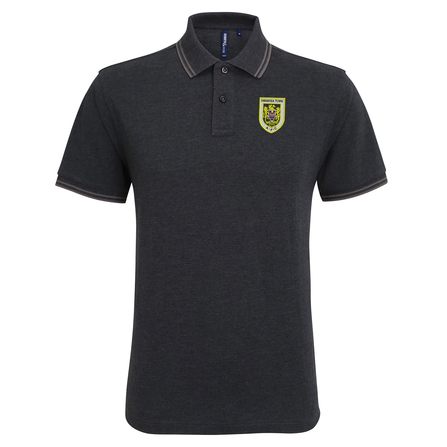 Retro Swansea 1922 Embroidered Tipped Polo Shirt