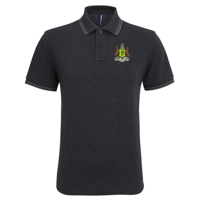 Retro Notts County 1962 Embroidered Tipped Polo Shirt