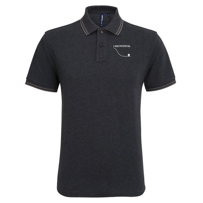 I Had Potential Tipped Polo Shirt