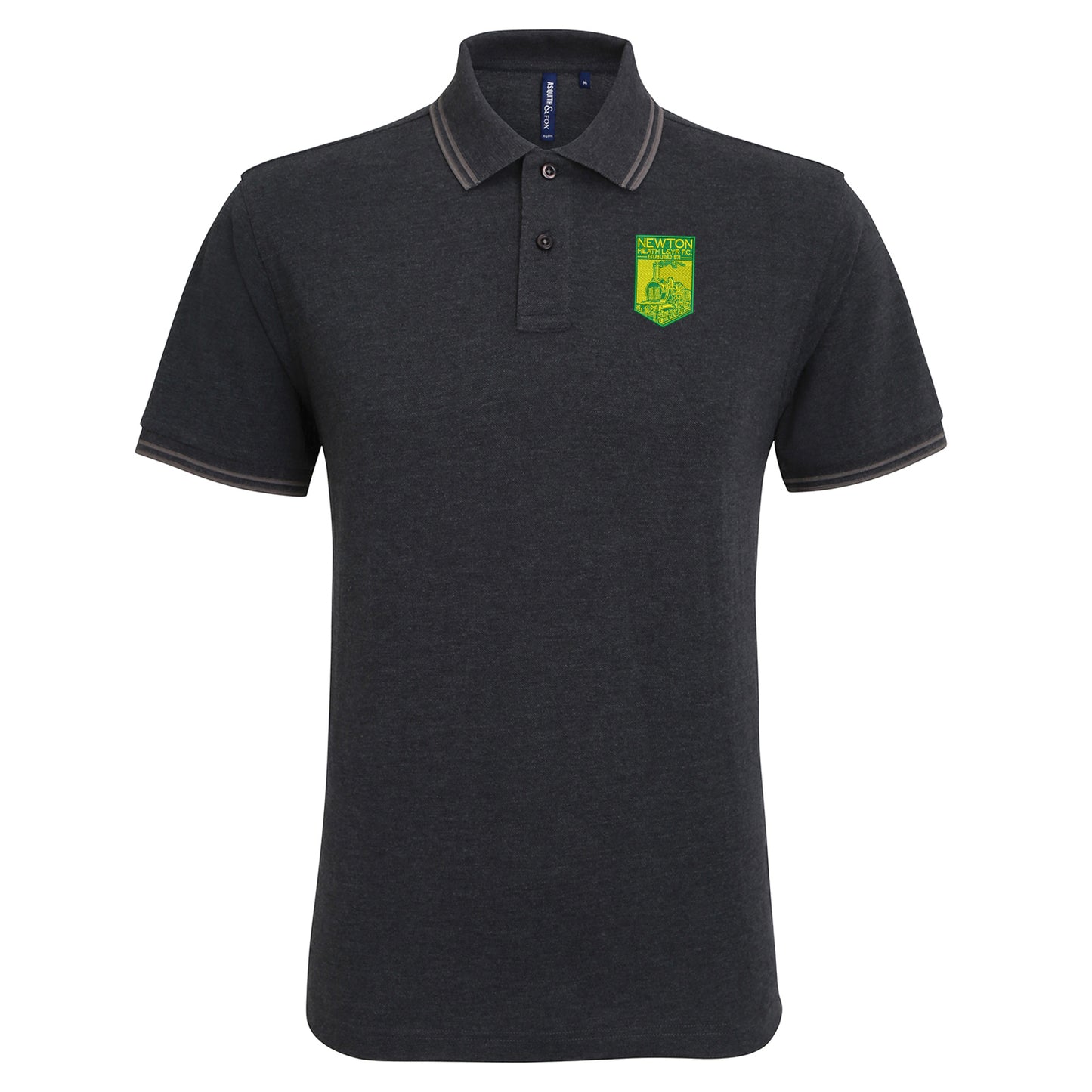 Retro Newton Heath LYR Embroidered Tipped Polo Shirt