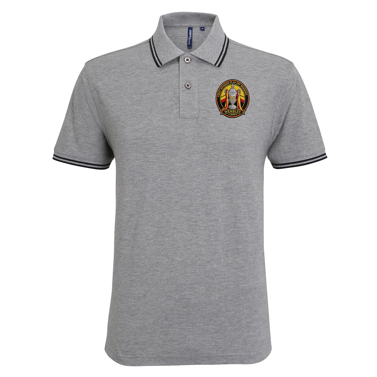 Watford Retro Play Off Winners Tipped Polo Shirt 