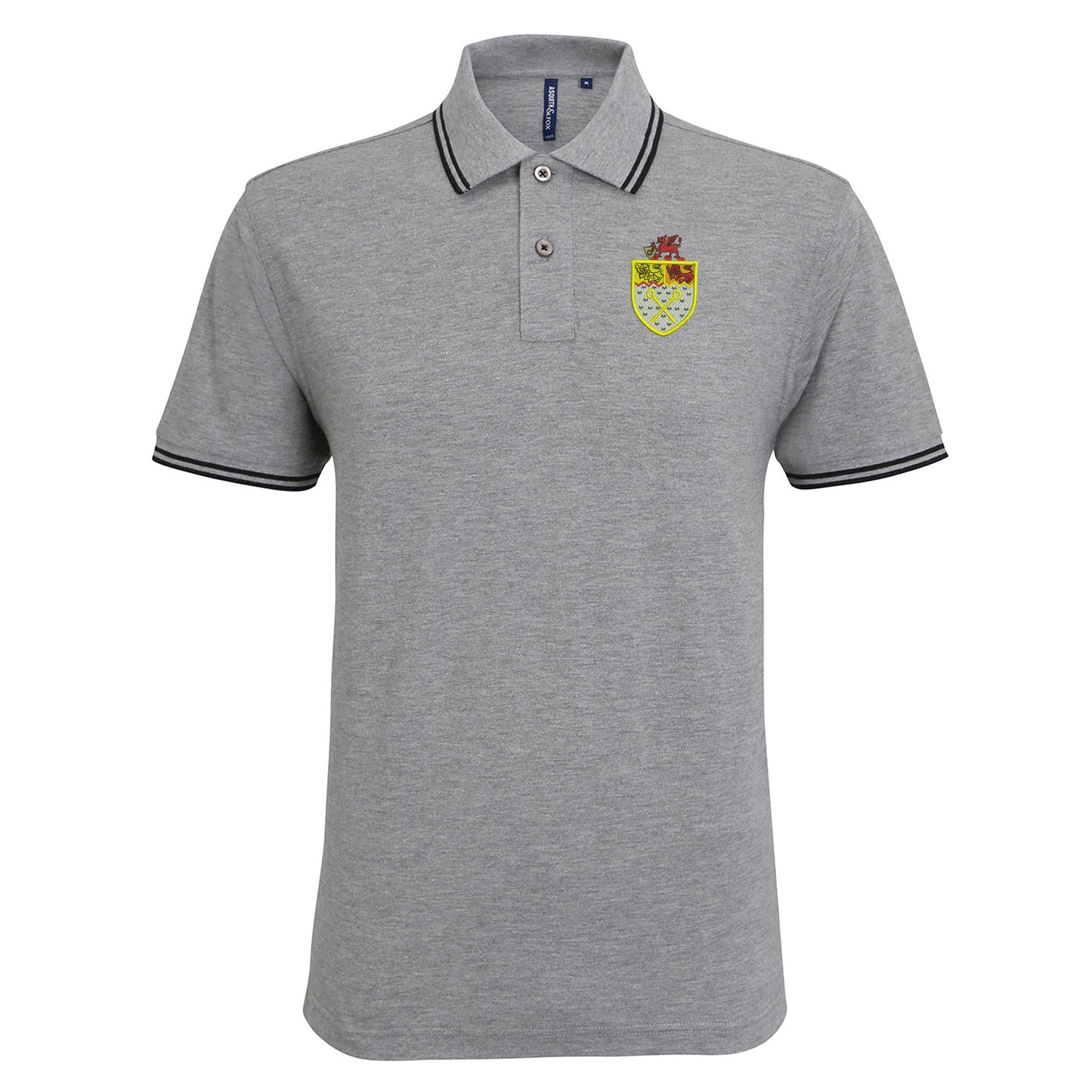 Retro Wrexham 1967 Embroidered Tipped Polo Shirt