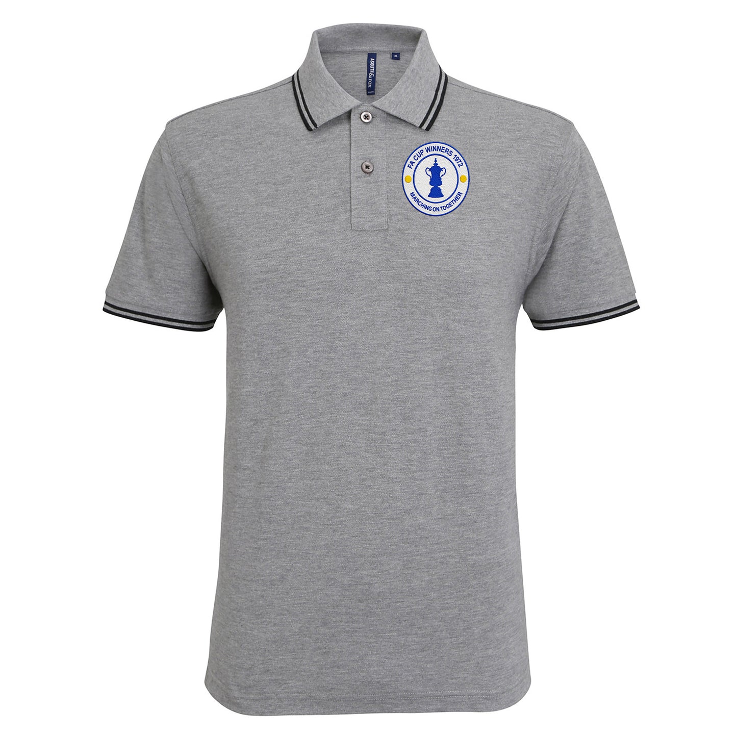Old School Leeds United Tipped Polo Shirt 