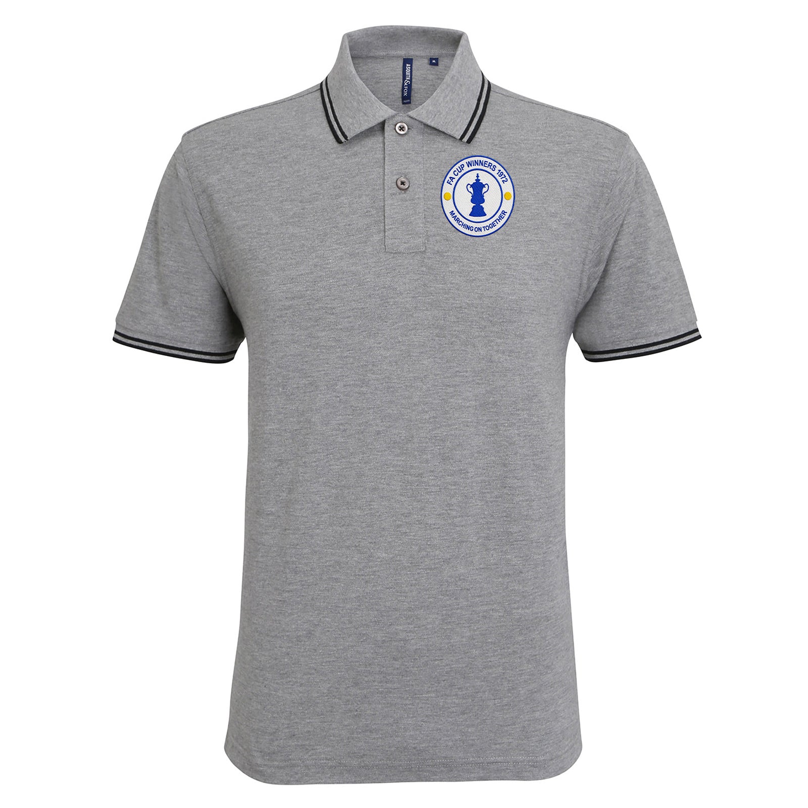 Old School Leeds United Tipped Polo Shirt 