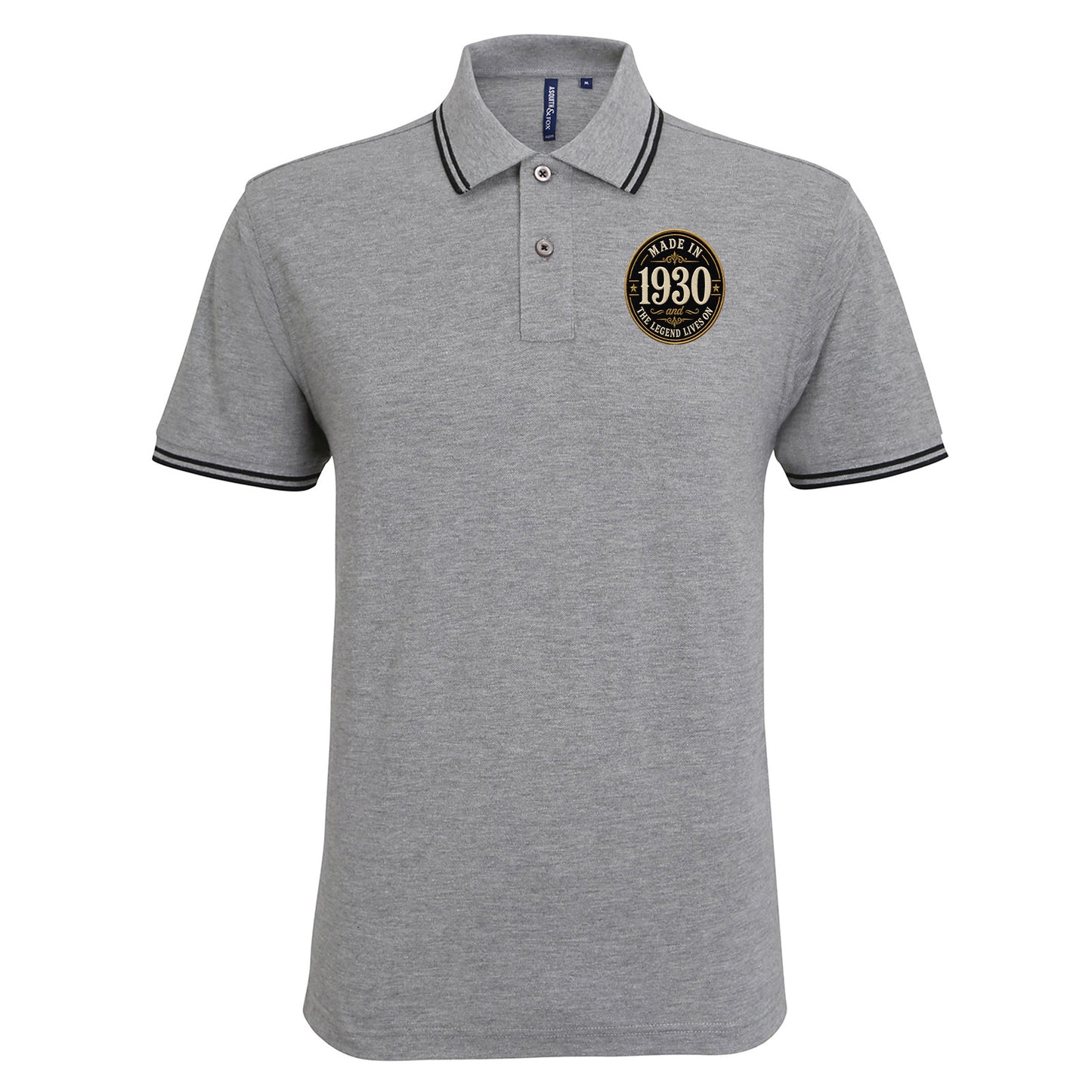 Made in 1930 Birthday Tipped Polo Shirt