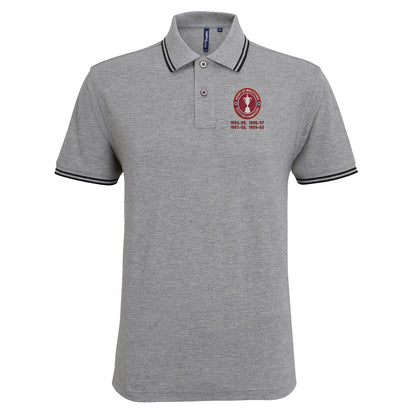 Hearts Scottish Champions Football Tipped Polo Shirt