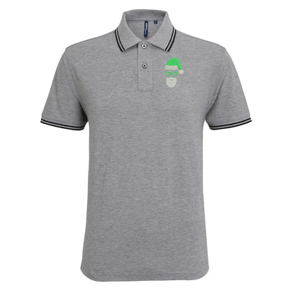 Hibernian Christmas Tipped Polo Shirt