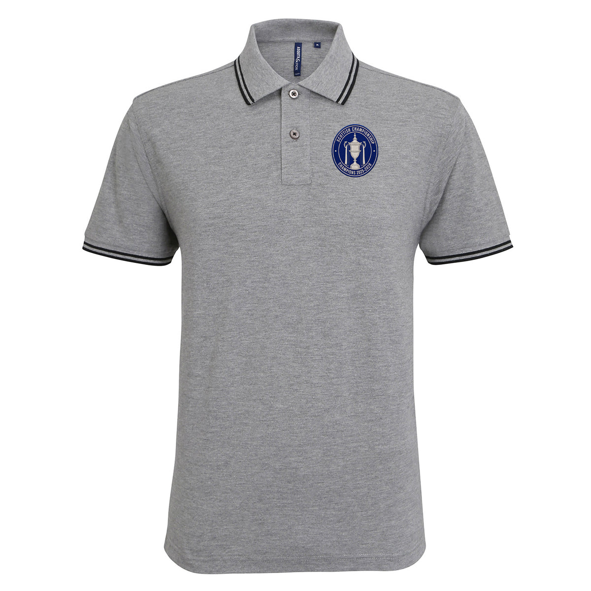 St Johnstone Scottish Champions 2025-2026 Tipped Polo Shirt