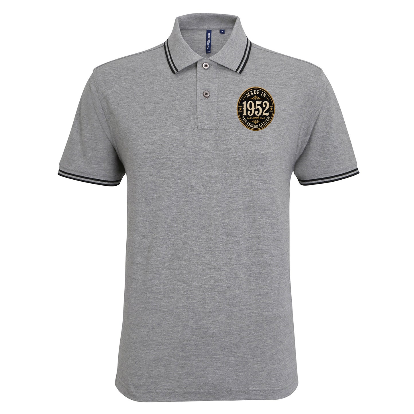 Made in 1952 Birthday Tipped Polo Shirt