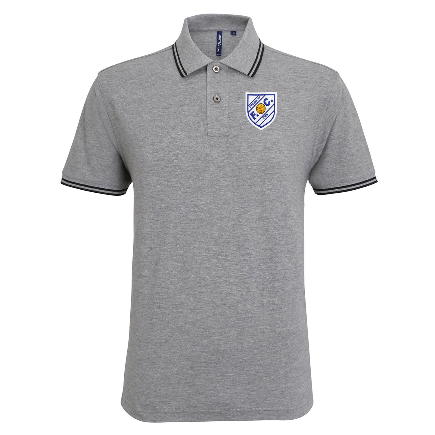 Old School Shrewsbury Town Football Tipped Polo Shirt