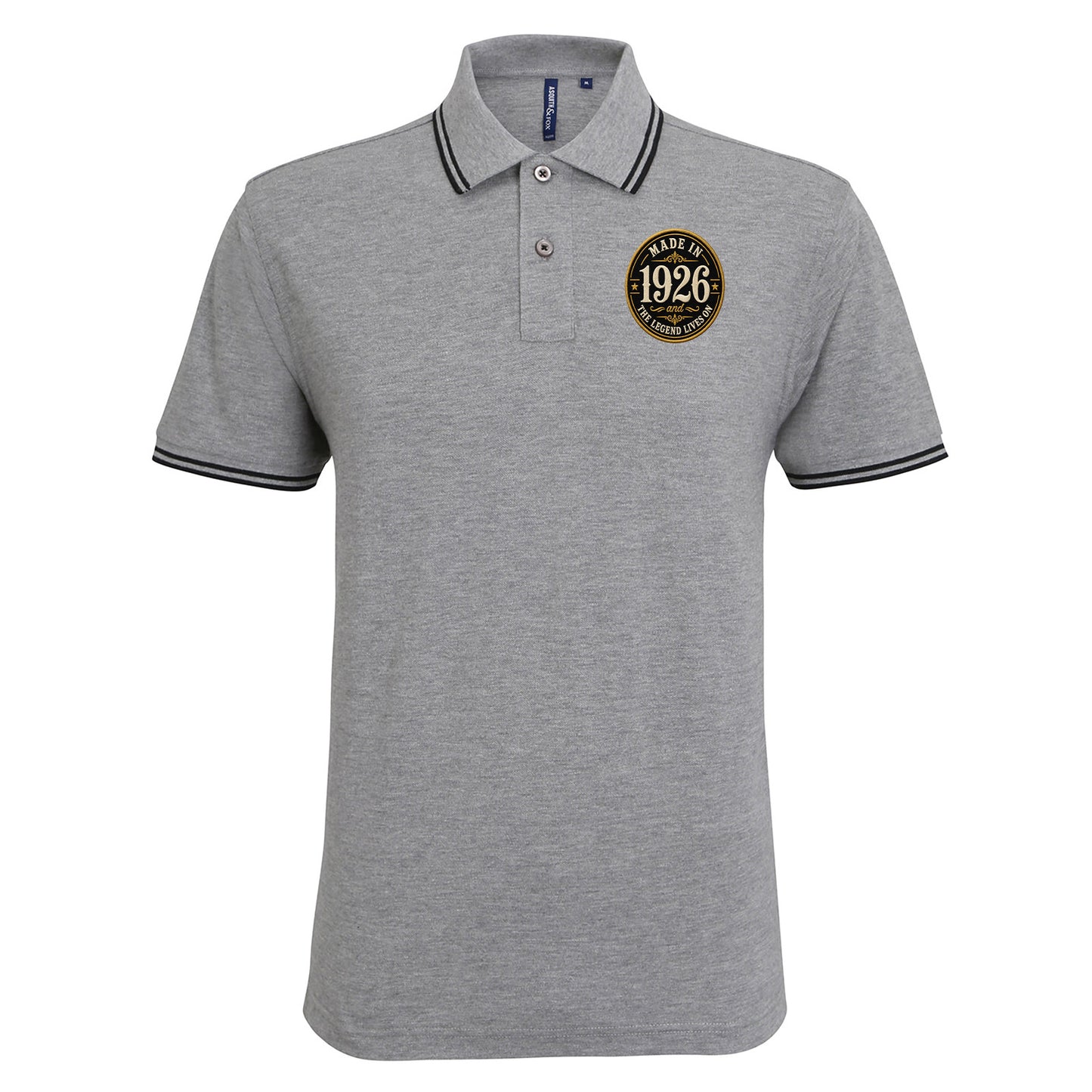Made in 1926 Birthday Tipped Polo Shirt 