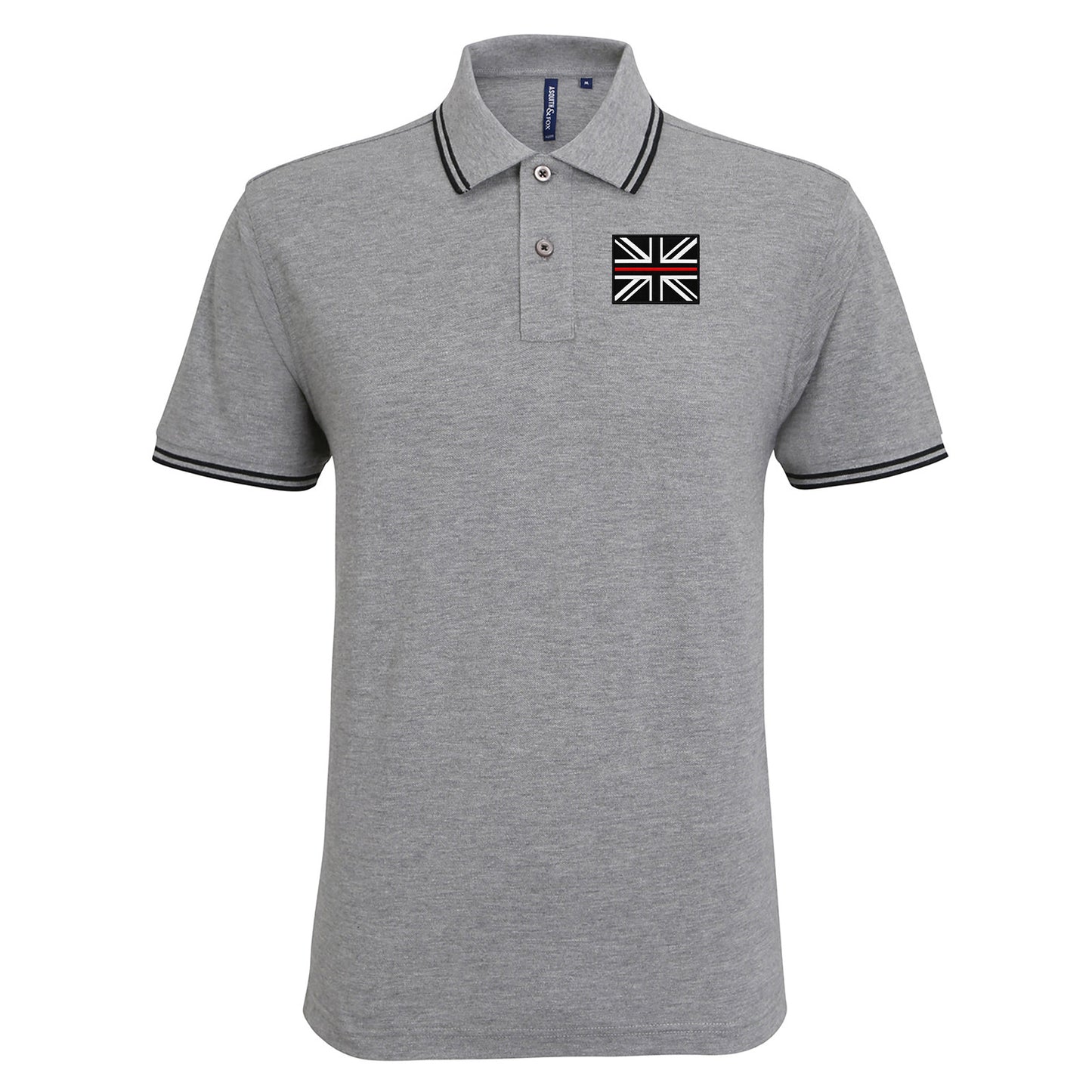 Thin Red Line Union Jack Tipped Polo Shirt