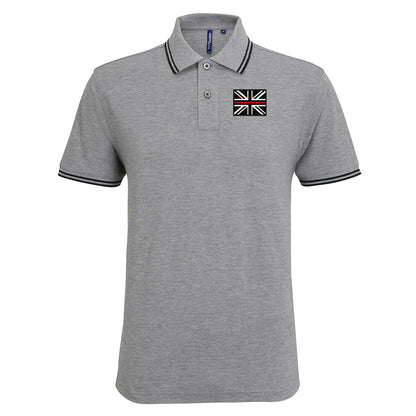 Thin Red Line Union Jack Tipped Polo Shirt