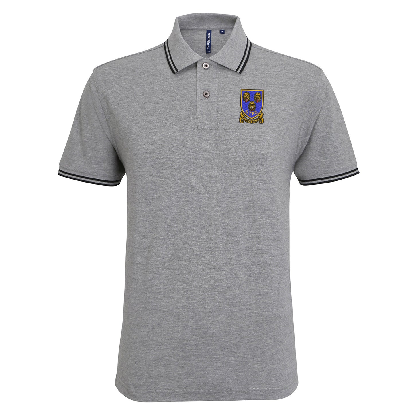 Retro Shrewsbury 1993 Embroidered Tipped Polo Shirt