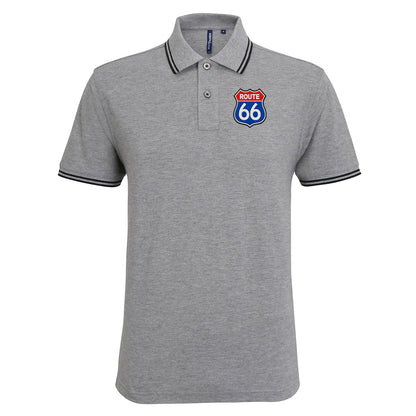 Route 66 Tipped Polo Shirt 