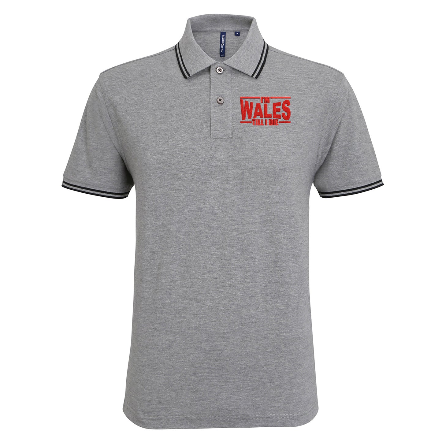 I’m Wales Till I Die Tipped Polo Shirt