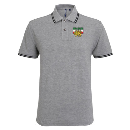 Iran Flag Tipped Polo Shirt