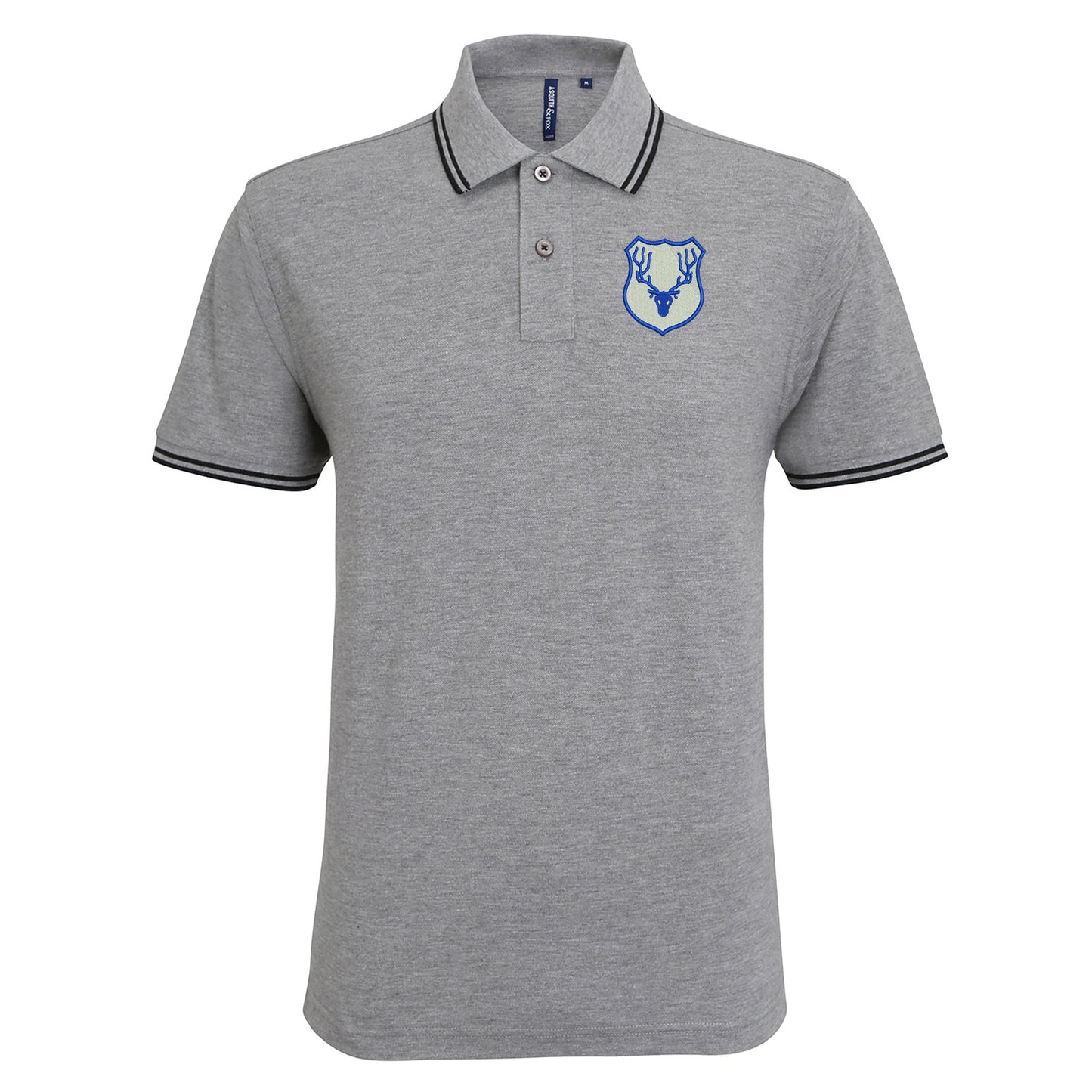 Retro Ross County Embroidered Tipped Polo Shirt