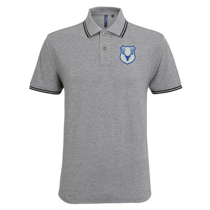 Retro Ross County Embroidered Tipped Polo Shirt