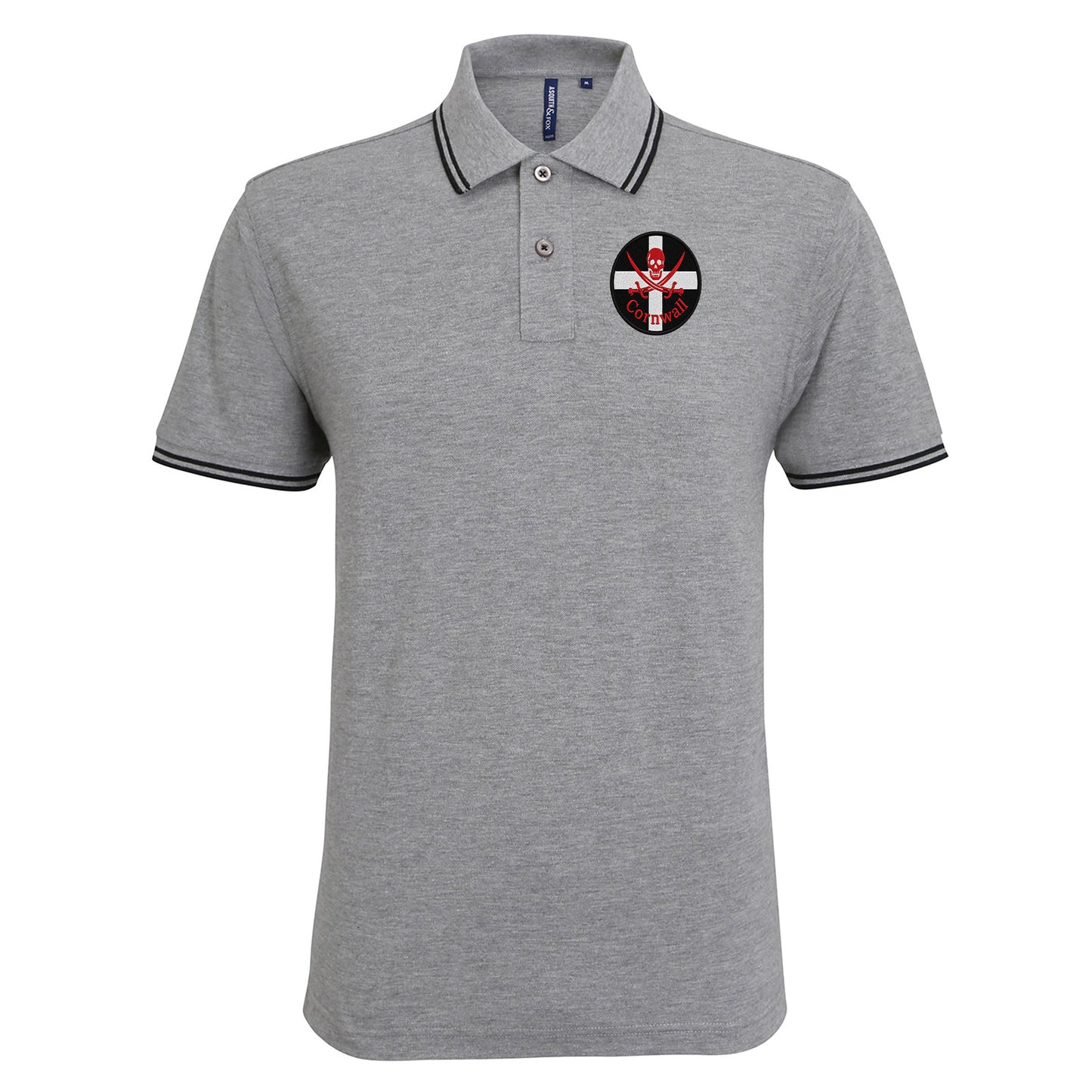 Cornwall Pirate Tipped Polo Shirt 