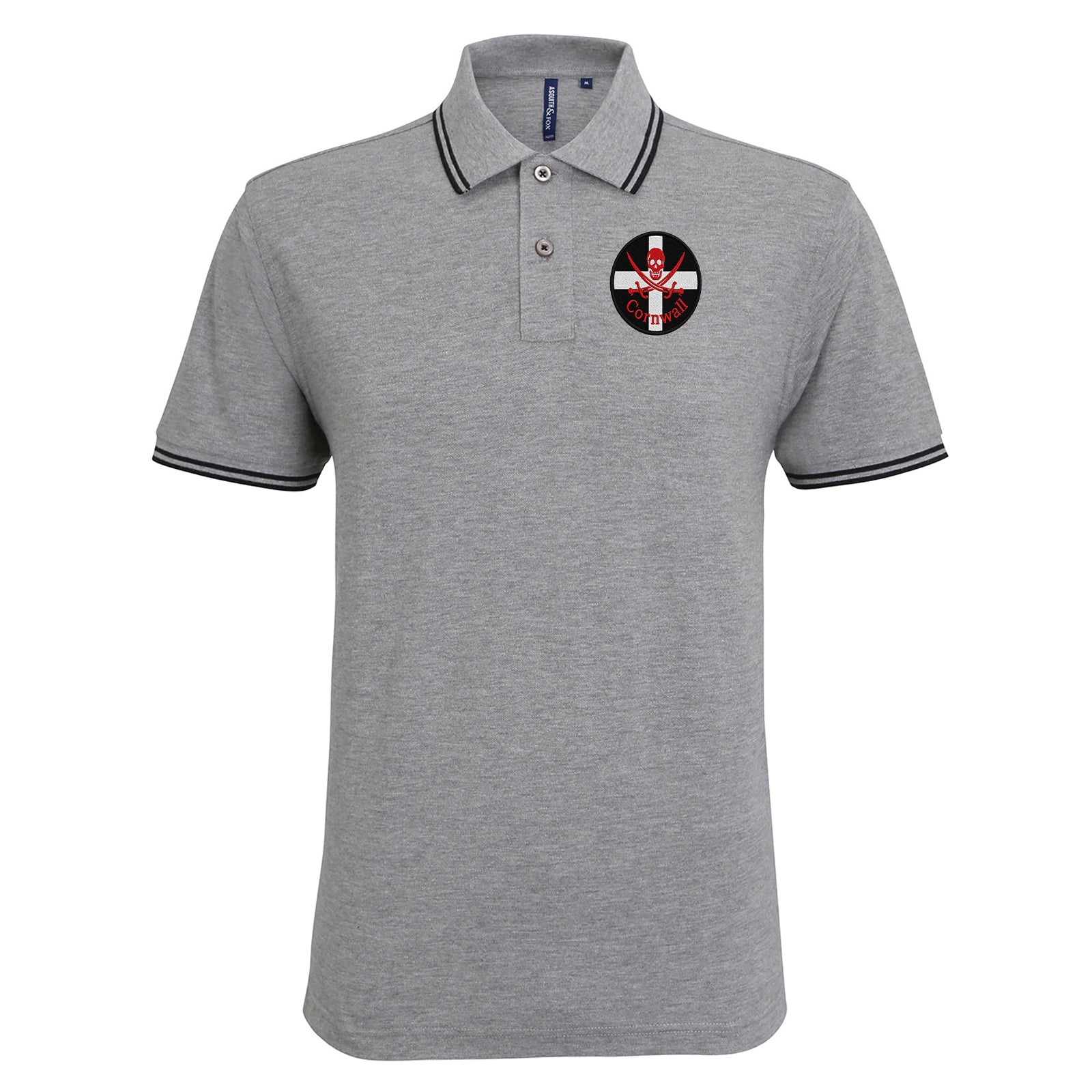 Cornwall Pirate Tipped Polo Shirt 