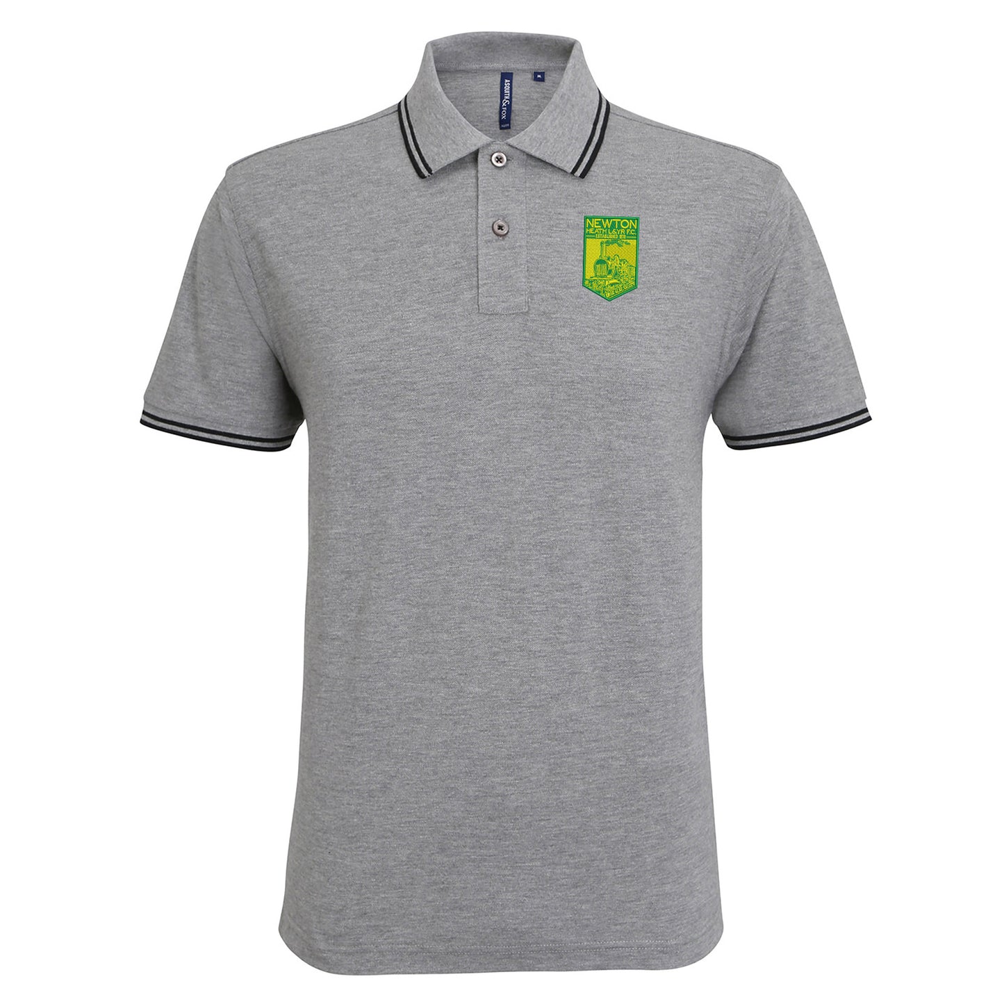 Retro Newton Heath LYR Embroidered Tipped Polo Shirt