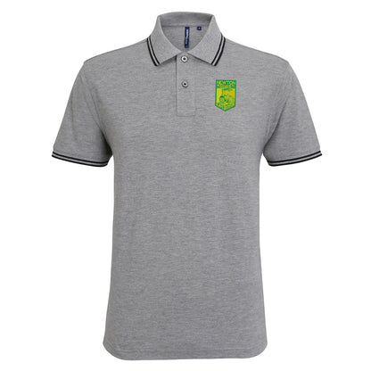 Retro Newton Heath LYR Embroidered Tipped Polo Shirt