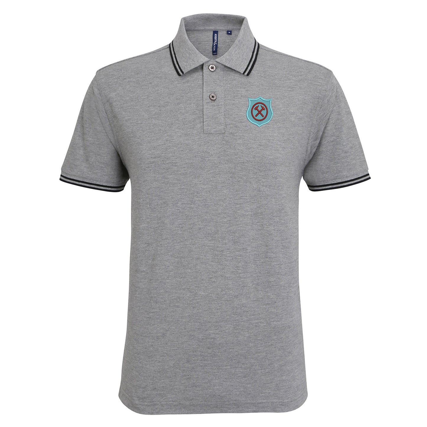 Retro West Ham 1923 Embroidered Tipped Polo Shirt
